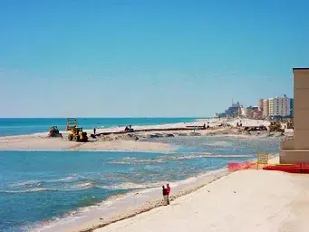 photo of beach construction site